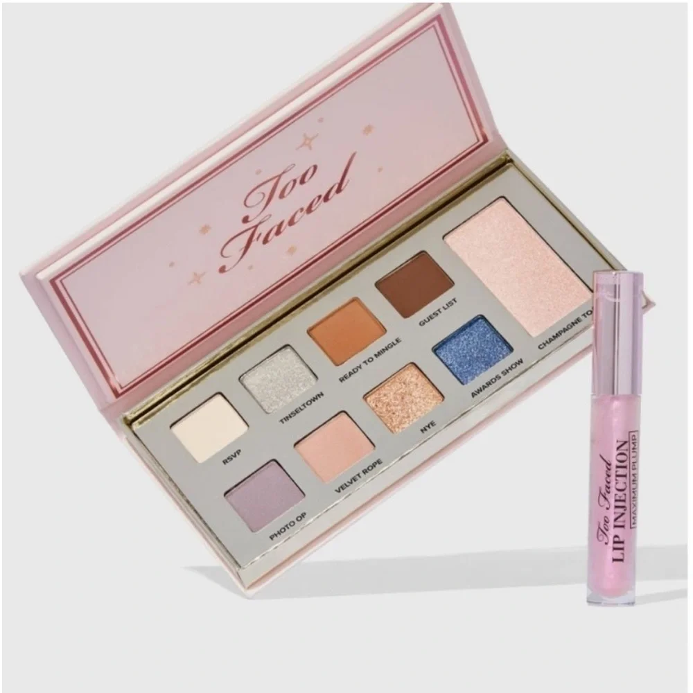 Too Faced Pop The Cork Makeup Set LIMITED EDITION with full size lip plump